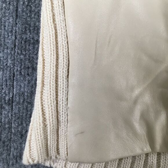 VS2 by Vakko leather and wool sweater jacket ladies size small - Picture 10 of 14